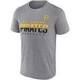 thumbnail image 2 of Men's Majestic Heathered Gray Pittsburgh Pirates Earn It T-Shirt, 2 of 3