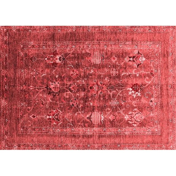 Ahgly Company Indoor Rectangle Oriental Red Industrial Area Rugs, 5' x 8'