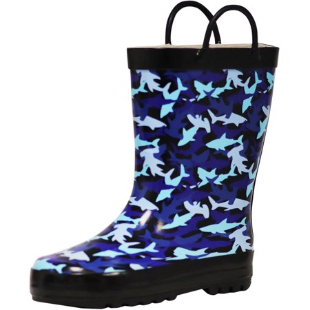 

NORTY Toddler Kids Boys Unisex Waterproof Shark Rain Boots 8 Toddler