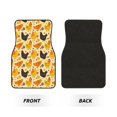 thumbnail image 2 of Honeii Funny Chicken Print Car Foot Mat Four-Piece Set - Front & Rear Universal Car Floor Mats for SUVs, Trucks, Sedans, 2 of 7