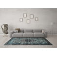 thumbnail image 3 of Ahgly Company Indoor Round Persian Light Blue Traditional Area Rugs, 6' Round, 3 of 4