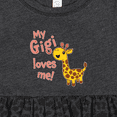 thumbnail image 4 of Inktastic My Gigi Loves Me Cute Giraffe Girls Baby Dress, 4 of 5