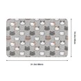 thumbnail image 5 of Elegant Cartoon Cute Cat Face Door Mat for Indoor, Welcome Door Mats Front Entrance Rug, Non-Slip Bathroom kitchen Rugs for Inside Floor, Small Rug Dog Door Mat 20X31.5 Inch, 5 of 5