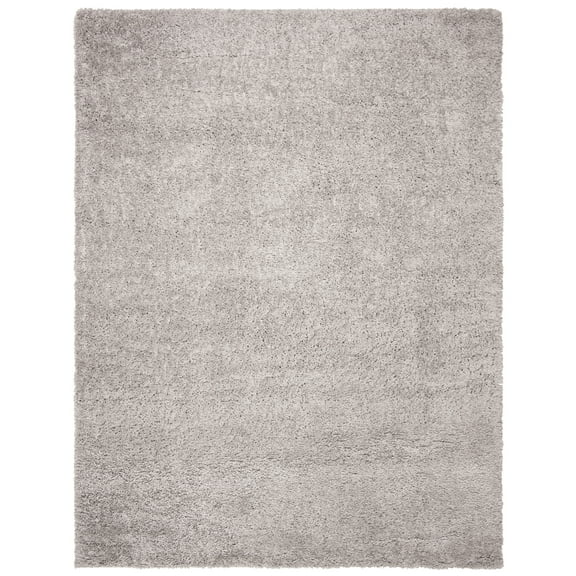 SAFAVIEH Fontana Jamie Solid Plush Shag Area Rug, Grey, 11' x 15'