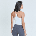 thumbnail image 3 of Chaleco de yoga con almohadilla para el pecho y correa de belleza en forma de Y sexy para primavera y verano, ropa de yoga ajustada elástica que absorbe el sudor para mujer, 3 of 6