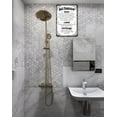 thumbnail image 4 of Funny Bathroom Rules Signs Metal Tin Sign, Please Flush Toilet Sign For Door, Stand Closer Its Shorter Than You Think Signs Guest Bathroom Black Wall Decor Humour Warning Sign Adult Home Decor 12×8, 4 of 4