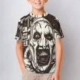 thumbnail image 2 of Terrifier T-Shirts pour Enfants Unisexe Hauts Décontractés T-Shirts Graphiques à Imprimé 3D T-Shirts à Manches Courtes pour Garçons Filles 110 cm, 2 of 8