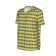 thumbnail image 2 of Balery Mardi Gras Purple Yellow Plaid Baseball Jersey for Men Casual Button Down Shirts Short Sleeve Active Team Sports Uniform-Medium, 2 of 9