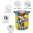 thumbnail image 4 of Lionel Messi Cesta de lavandería de gran capacidad redonda con asa, bolsa para ropa sucia plegable, almacenamiento para dormitorio, baño y lavadero 44x35 cm, 4 of 6