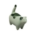 thumbnail image 4 of Estatua de gato mascota de té de Kung Fu, coleccionable, encantadora, hecha a mano, accesorios en miniatura. Verde, 4 of 9