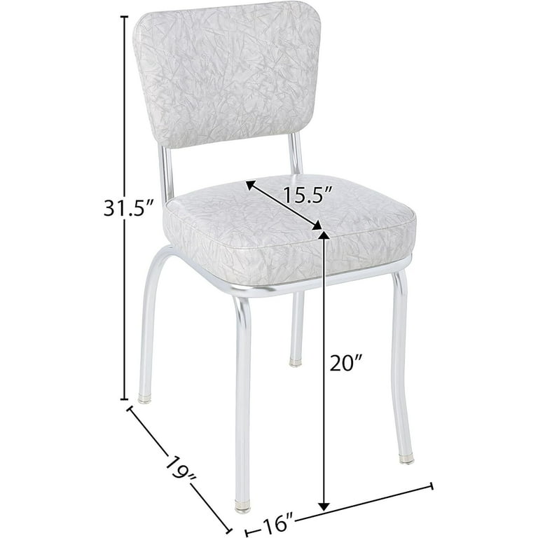 Richardson Indoor Furniture Retro Dining Chair with Cracked Ice