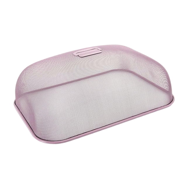 Cubierta de malla metálica para alimentos. Fácil de limpiar. Protege contra moscas. Protege verduras, plantas y frutas. Rosa