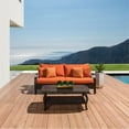 thumbnail image 2 of RST Brands Barcelo 2 Piece Fabric Outdoor Sofa & Coffee Table - Tikka Orange, 2 of 7