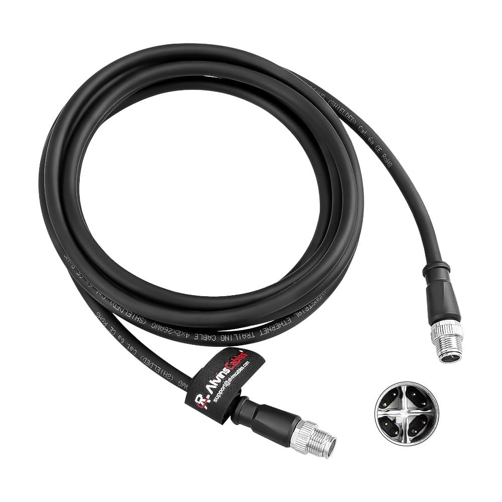 Alvin's Cables Cognex High Flex Cat6a Ethernet Cable,M12 X-Coded 8 Pin to 8 Pin Male Cable for Cognex Basler Industrial Camera,5m/16.4ft