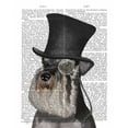 thumbnail image 2 of Fab Funky 26x32 Gold Ornate Wood Framed with Double Matting Museum Art Print Titled - Schnauzer, Formal Hound and Hat, 2 of 4