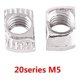 thumbnail image 1 of 50 piezas M5 Tuerca con ranura en T Serie 2020 Perfil de aluminio (m5 X 10 X 6 mm) Afortunado Sencillez, 1 of 1