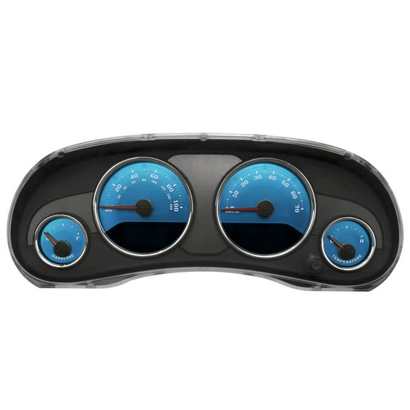 US Speedo Aqua Edition Custom Gauge Face for 2015-2018 Jeep Wrangler Gas - WRAAQ17