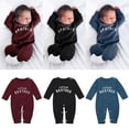 thumbnail image 6 of Douhoow Newborn Baby Boy Letter Print Romper Spring Infant Long Sleeve O-neck Jumpsuit, 6 of 9