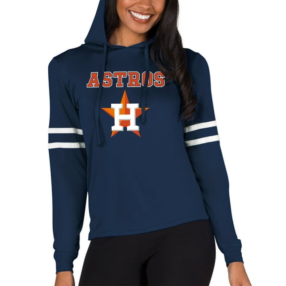 Women's Concepts Sport Navy Houston Astros Marathon Lightweight Lounge Pullover Hoodie