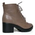 thumbnail image 3 of Platform Lace Up Bootie – Gorgeous Chunky Closed Toe Lug Sole - Edgy Block High Heel, 3 of 4