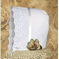thumbnail image 3 of Girls 25" Cotton Split Panel Christening Baptism Victorian Style Gown with Lace, 3 of 3