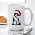 thumbnail image 6 of CafePress - Santa Bearded Collie Large Mug - 15 oz Ceramic Large White Novelty Mug, 6 of 6