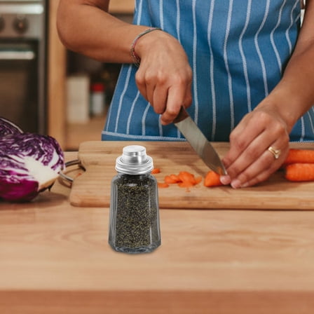 KALLORY Salt Shaker Mason Jar Stainless Steel 1Set 5.2In 2.3In