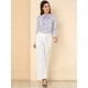 thumbnail image 2 of INSPIRE CHIC Blusa floral vintage de manga larga con cuello abotonado y pajarita para mujer Lavanda S, 2 of 6