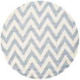 thumbnail image 2 of SAFAVIEH Cambridge Kaitlyn Zig Zag Stripes Wool Area Rug, Light Blue/Ivory, 6' x 6' Round, 2 of 7