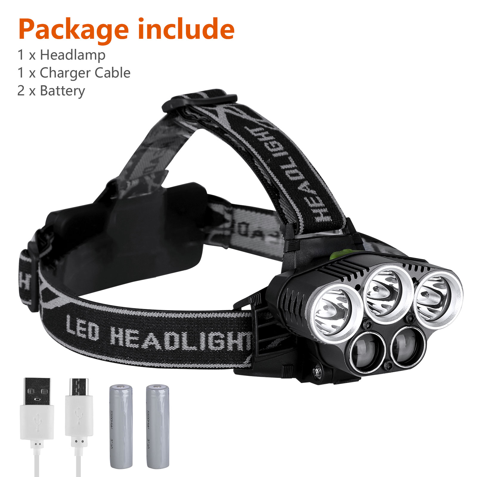 Hunting Red Light Headlamp Zoomable LED Headlight with Lighting Mode and Water Resistant for Running Camping Hiking Reading. - 5