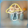 thumbnail image 1 of Lámpara de neón LED con forma luminosa de hongo de neón acrílico, placa de luz LED fija, luces de interior, duraderas y prácticas, 1 of 3