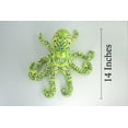 thumbnail image 3 of Octopus Green Plush Animal, Soft, Stuffed Toy, Educational, Realistic, Beautiful Design, Figure, Lifelike, Replica, Gift, 14" RI52 B661, 3 of 8