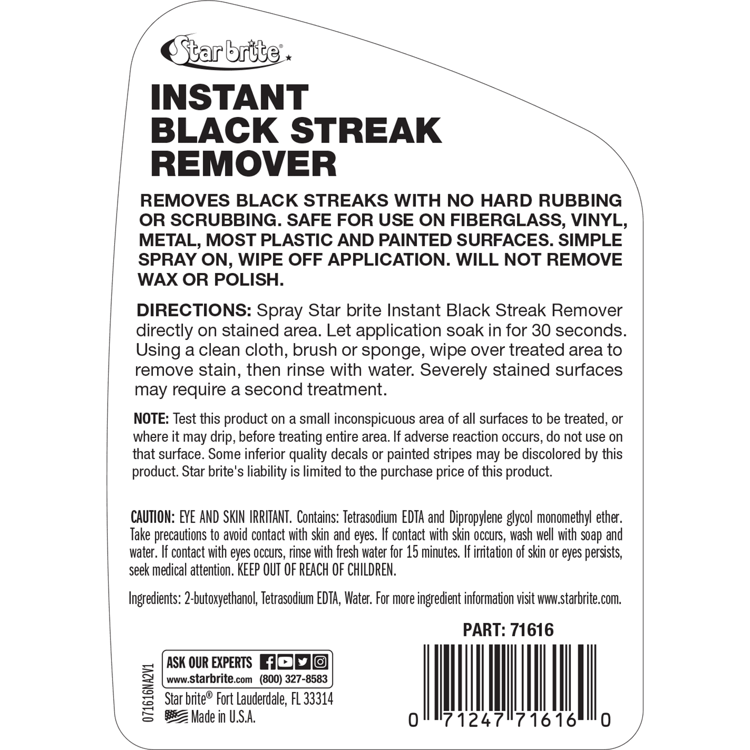 (2 pack) Black Streak Remover 16oz