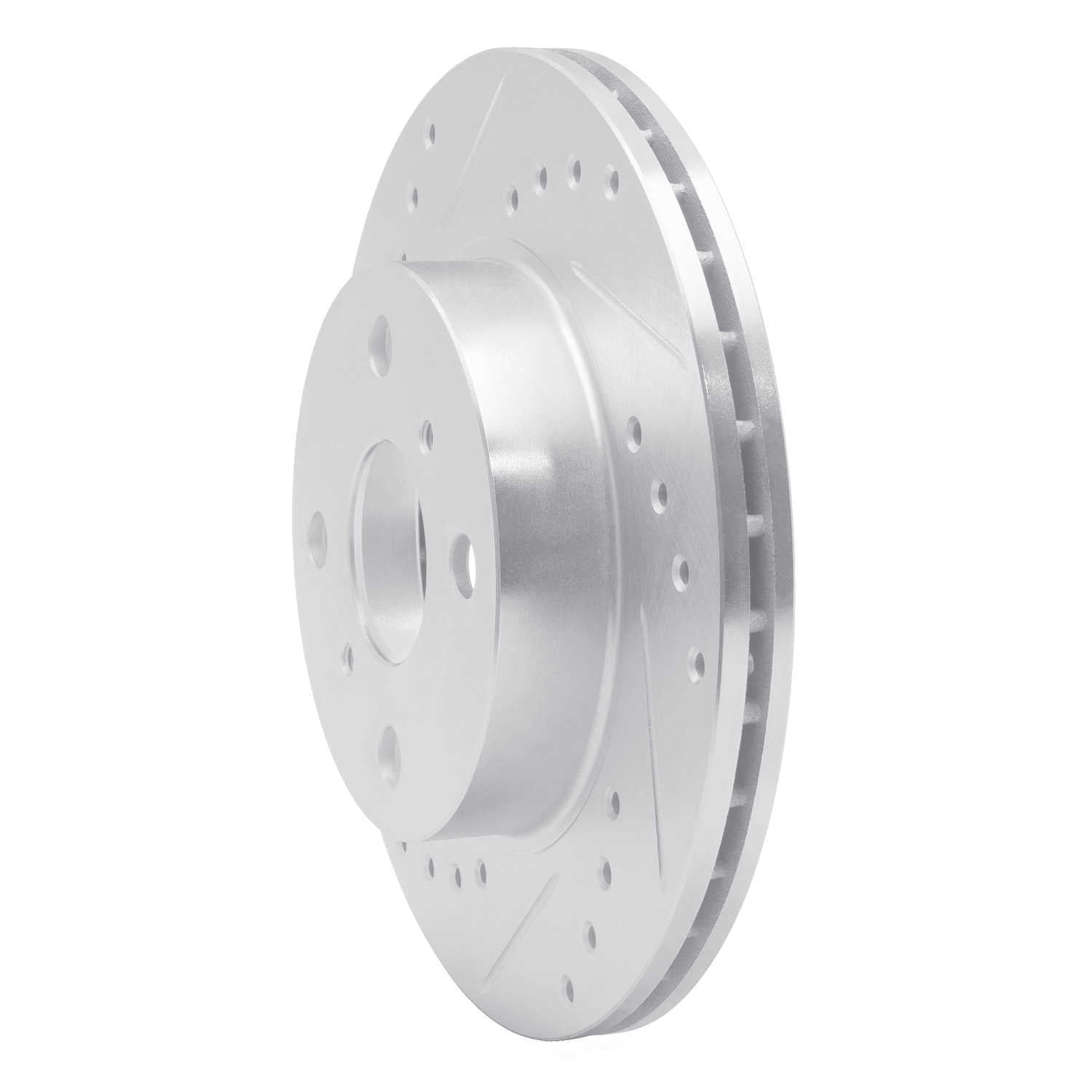 Dynamic Friction Company 631-76021L DFC Brake Rotor - Drilled And Slotted - Silver