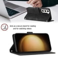 thumbnail image 7 of Tarise Phone Case for Samsung Galaxy S23 5G Case, Premium PU Leather Card Holder Wrist Strap Magnetic Closure Flip Stand Function TPU Interior Book Cover for Samsung S23 5G Wallet Case, Black, 7 of 7