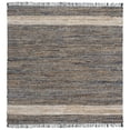 thumbnail image 2 of SAFAVIEH Cape Cod Cora Solid Area Rug, Navy/Beige, 6' x 6' Square, 2 of 11