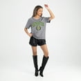 thumbnail image 3 of Women's Gameday Couture Gray Southeastern Louisiana Lions Iconic Edge Rhinestone V-Neck T-Shirt, 3 of 7