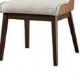 thumbnail image 4 of Iken Side Dining Chair Set of 2-Curved Panel Back-Walnut Brown Wood-Beige, 4 of 6