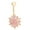 Golden + Pink, variant on xeoereki Flower Cubic Zirconia Belly Button Ring Navel Bar Barbell Body Piercing Jewelry Golden + Pink