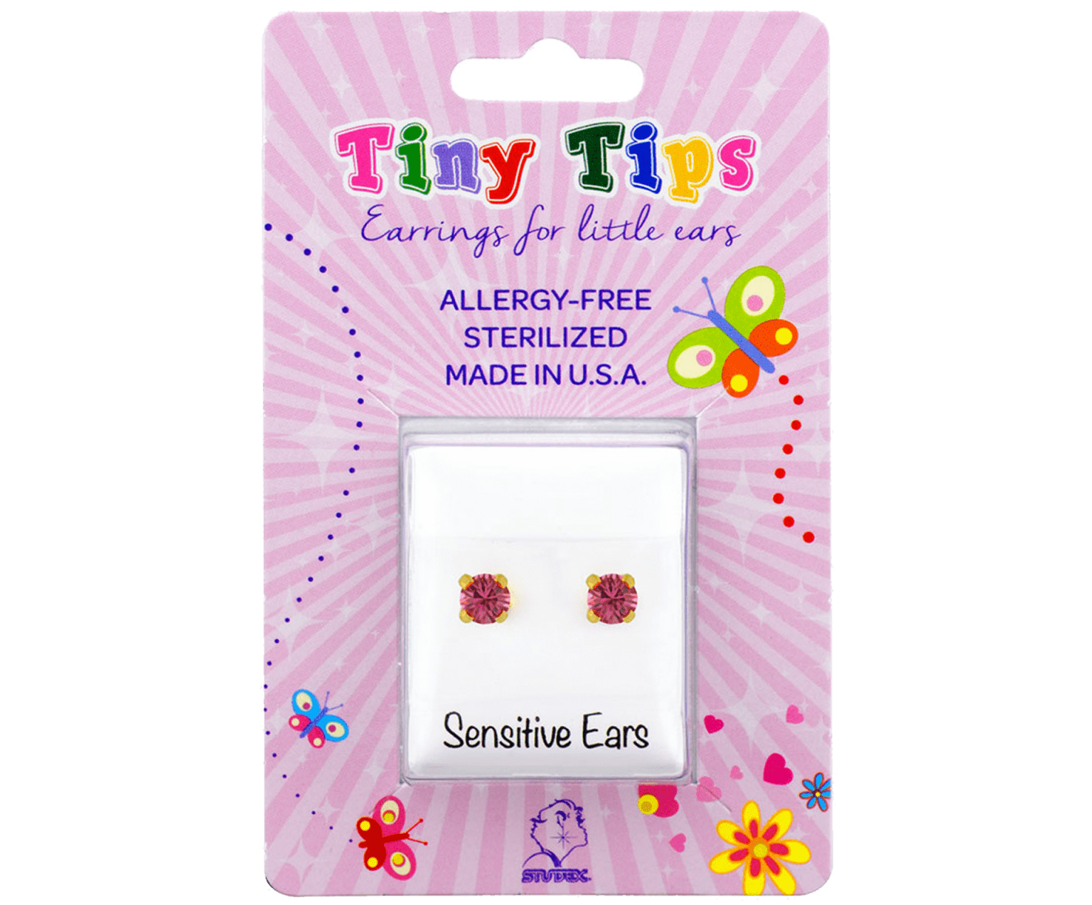 Tiny Daisy Flower Stud Earrings - 18G Stainless Steel, Screw Back, Hypoallergenic