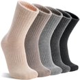 thumbnail image 1 of Calcetines MOGGEI de lana merino para mujer, senderismo e invierno, 5 pares, 1 of 6