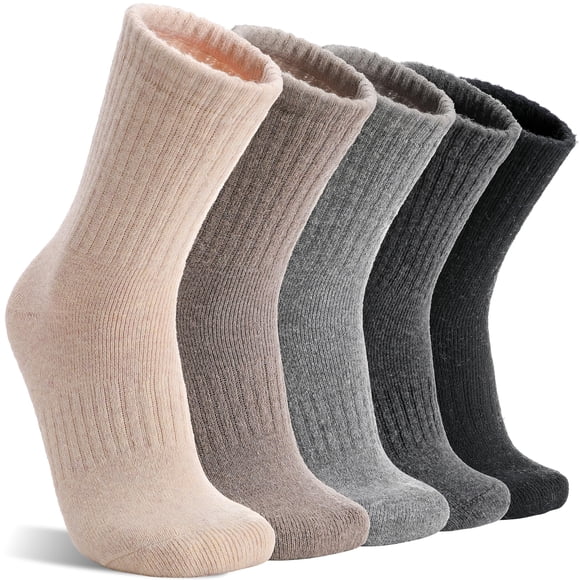 Calcetines MOGGEI de lana merino para mujer, senderismo e invierno, 5 pares