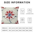 thumbnail image 5 of Block Print Throw Pillow Covers  Red and Blue Vintage Boho Floral Outdoor Decorations Decorative Throw Pillows Cases Cushion Covers for Home Living Room Couch Decor, 5 of 5