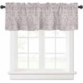 thumbnail image 2 of Kitchen Curtains Valances for Small Windows, Vintage Aesthetic Short Curtain Valance for Living Room, Retro Purple Branches Leaves Rod Pocket Blinds Window Printed Drapes 1 Panel 54x18 Inch, 2 of 6