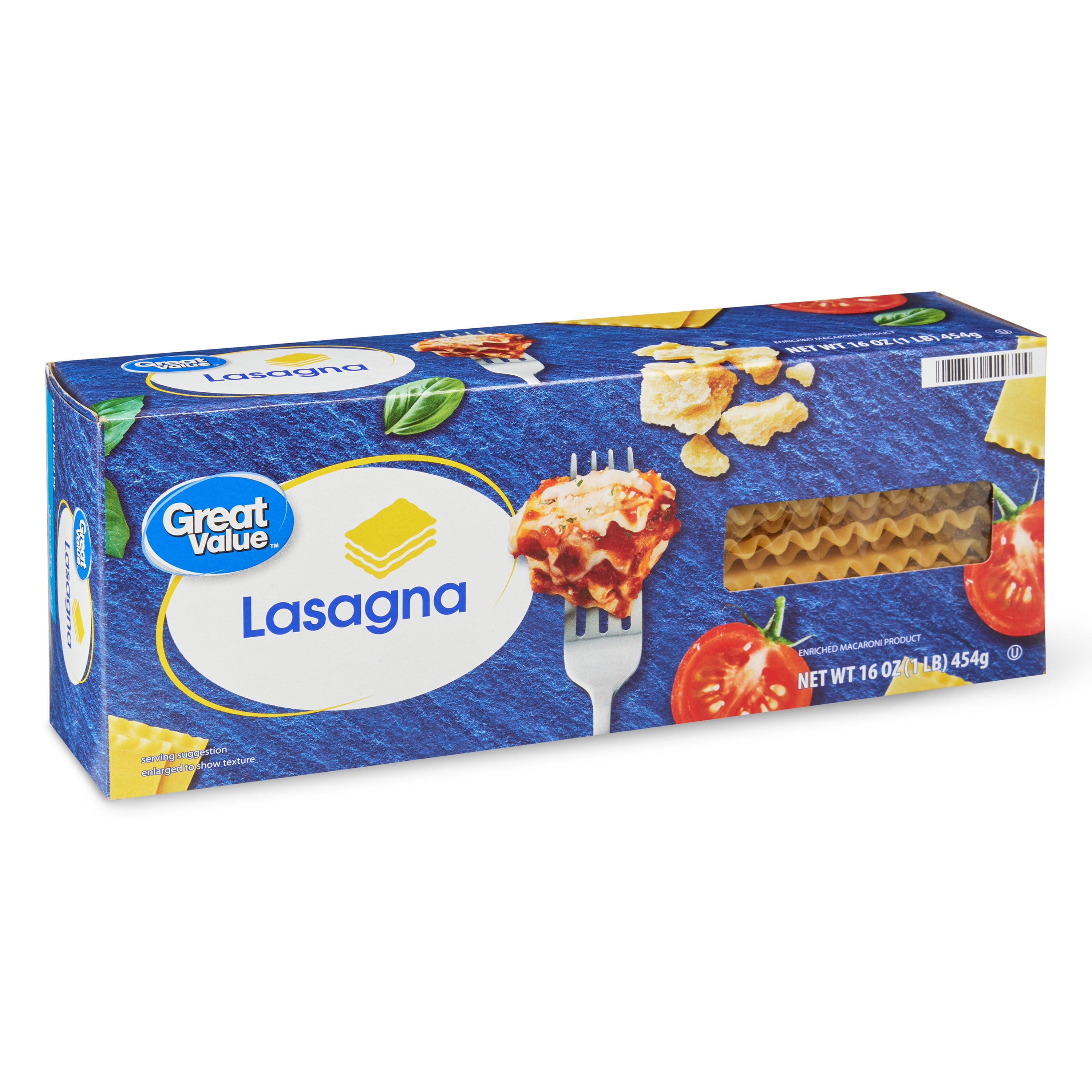 Featured image of post Walmart Lasagna Noodles The most common is a rectangle measuring 7 inches long and