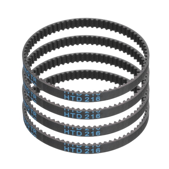 4Pack HTD-3M Rubber Timing Belt 72 Teeth, 216mm Pitch Length x 6mm Width x 2.4mm Height, Closed Loop Pulley Timing Belt
