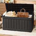 thumbnail image 6 of Devoko Indoor 82 Gallon Resin Deck Box, Black, 6 of 7