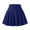 thumbnail image 4 of ZOHIUM Womens Skirt Womens Skirts Summer Women Fashion Casual Short Style Solid Half Skirt Anti Glare Sun Skirt Pleated Skirt Womens Summer Skirts Women Skirt (Navy Blue,M), 4 of 6
