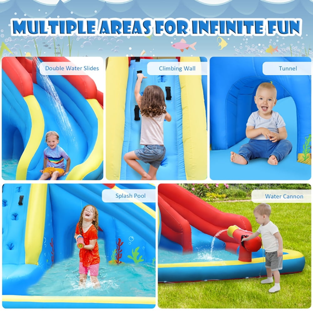 Aimee Lii Inflatable Bounce House Water Dual Slide without Blower, Playhouse for Kids Outdoor Aimee Lii Inflatable Bounce House Water Dual Slide without Blower, Playhouse for Kids Outdoor