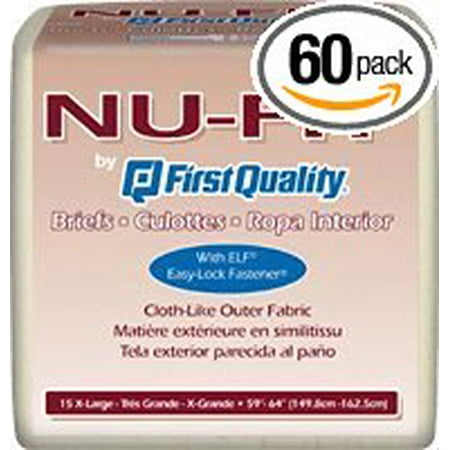 First Quality Adult Brief Fqnu0141Ca Prevail Nu-Fit Adult Brief X-Large 59